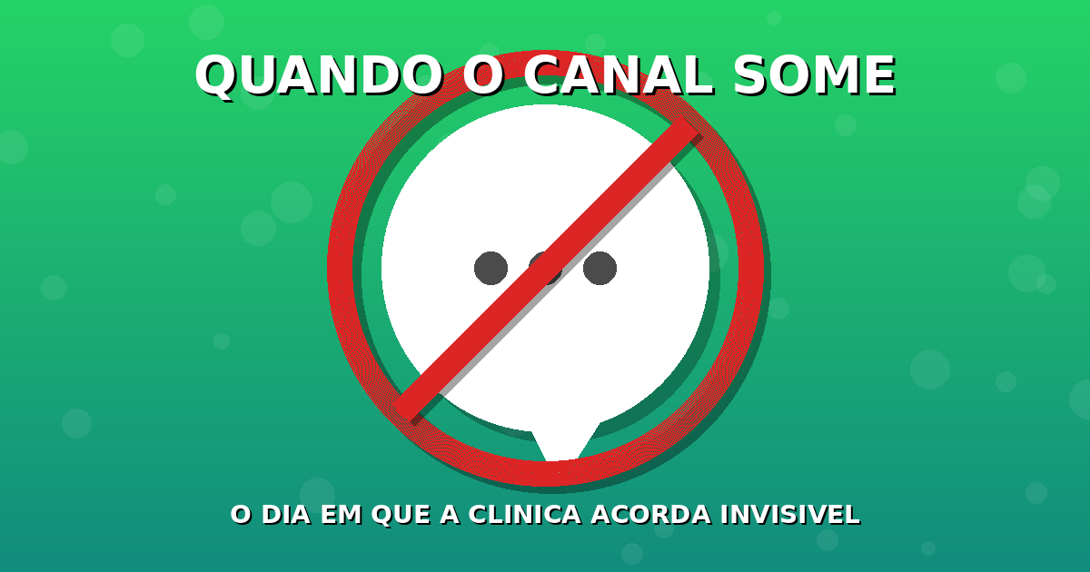 O Apagão do WhatsApp: O Dia em que a Clínica Acorda Invisível para os Pacientes