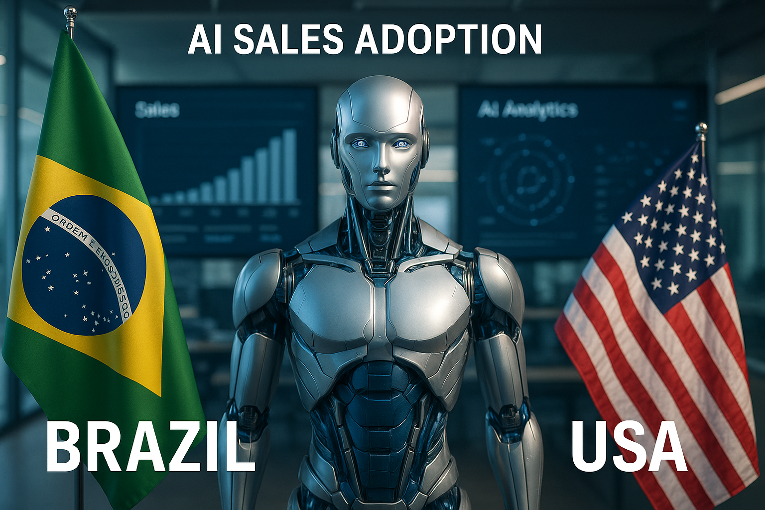 IA em vendas Brasil vs EUA